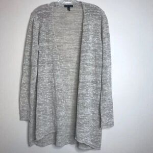 Eileen Fisher Sweater Cardigan womens medium Beige Flaw-several small spots